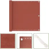 The Living Store Pare-vue balcon Terracotta-Rouge 90x300 cm HDPE