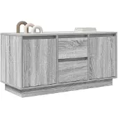 vidaXL Armoire TV avec lampes LED Gris Sonoma 100x41x50 cm