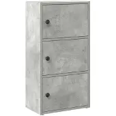 vidaXL Bibliothèque gris béton 40x24x77 cm bois d'ingénierie