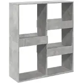 vidaXL Bibliothèque/Séparateur de pièce gris béton 100x33x115 cm