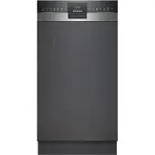 Siemens iQ300, Lave-vaisselle semi-intégré, 45 cm, Acier brossé, SR53HS74KE