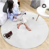 Strado Round mat Rabbit 100x100 White (Blanc) universel (100 cm)
