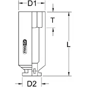 Ks Tools Douille 6 pans 3/4", longue, 19mm