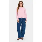 Saint tropez Sweat-shirt 'DagnaSZ' rose / blanc