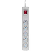 ActiveJet graue Steckdosenleiste mit Kabel acj combo 5g/3m/bezp. aut/s