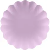Party Deco Plastikteller „Rüsche“ – violett- wiederverwendbar (4x)