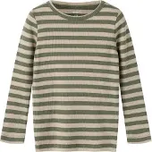 Name it T-Shirt 'NMNBANIO' beige / vert foncé