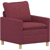 vidaXL Ensemble de canapés, 2 pièces, tissu bordeaux