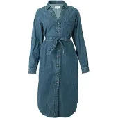 Pepe Jeans Angie Classic Long Sleeve Midi Dress Bleu M Femme
