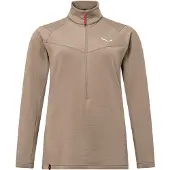 Salewa Puez Cammino Polarlite Half Zip Fleece Beige M Femme