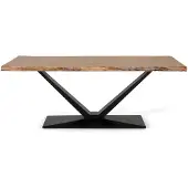 GINER Y COLOMER Table à manger Lagos en bois d'acacia, 76 cm x 200 cm x 100 cm,