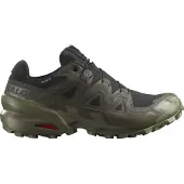 Salomon Hommes, Chaussures de course à pied, Speedcross 6 GTX - 68434 (41 1/3, 46 2/3), Noir, Vert