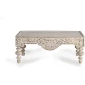 GINER Y COLOMER Table basse en bois de manguier du Caire, 45 cm x 110 cm x 60 cm,