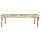 GINER Y COLOMER Table à manger Koral en bois de manguier, 76 cm x 200 cm x 100 cm,