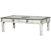 ZENZERO E COLORE Table basse en bois de manguier Savi, 45 cm x 140 cm x 80 cm, Giner y Colomer