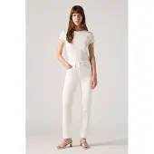 Levi's 724 Straight Neutrals High Waist Jeans Blanc 24 / 30 Femme