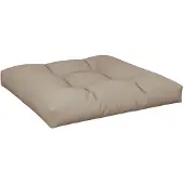 vidaXL Coussin de palette taupe 80x80x12 cm tissu