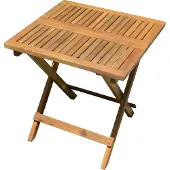 Spetebo Table pliante - Bois d'acacia - Table d'appoint