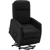 Syfax Fauteuil releveur noir similicuir