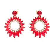 Luxenter Boucles d'oreilles 'Lelyl' rouge