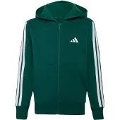 Adidas Essentials Full-zip Hoodie Enfant - Sweats à capuche, Vert - Taille 171 - 176 CM - Jersey de coton