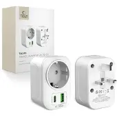 Tech-Protect Adaptateur TA100 pour le Royaume-Uni - blanc