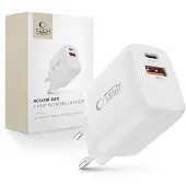 TechProtection Chargeur réseau Nca45W-Gan à 2 ports, PD 45 W / QC 3.0, blanc