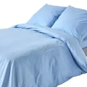 Homescapes Literie bleu densité 200 fils, 155 x 220 cm