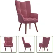 The Living Store fauteuil inclinable en velours rose