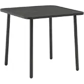 Syfax Table de jardin gris foncé 80x80x72 cm acier
