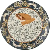 Bloomingville Assiettes Hezha bleues, lot de 6 pièces