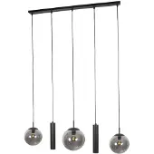 Steinhauer Lampe pendante de conception Bollique Noir à 5 lumières