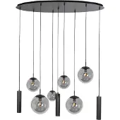 Steinhauer Lampe pendante de conception Bollique Noir à 9 lumières