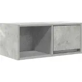 vidaXL Armoire TV gris béton 60x31x25,5 cm Bois composite