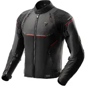 Rebelhorn Veste textile imperméable pour moto Swift, noire/grise/rouge, taille 2XL