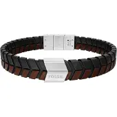 Fossil Bracelet brun foncé / argent