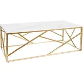 Feldmann-Wohnen Table basse Escada A II ESCADAAMAZL Marbre blanc / Or
