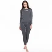 Kirkjubøur "Hafjall" Femmes Set sous-vêtements thermo 2 pièces gris