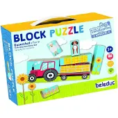 Beleduc Puzzle De Ferme En Blocs