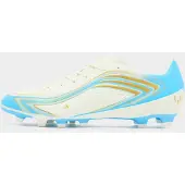 Adidas Chaussure de foot 'F50 Messi Club' ivoire / bleu ciel / or