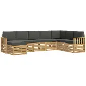 vidaXL Ensemble de canapés d'extérieur , 8 pièces, blanc et anthracite