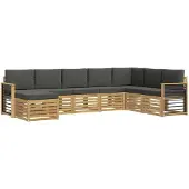 vidaXL Ensemble de canapés d'extérieur , 8 pièces, blanc et anthracite