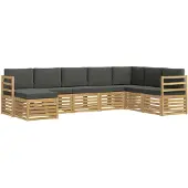 vidaXL Ensemble de canapés d'extérieur , 8 pièces, blanc et anthracite