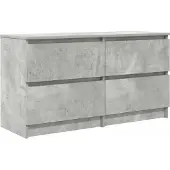 vidaXL Armoire TV gris béton 100x35x54 cm Bois composite