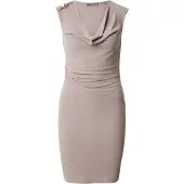 GUESS Karole Draped Long Sleeve Short Dress Marron M Femme
