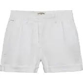 Superdry pour femme. W7110496A Short Mid Rise Linen white (26), Blanc, Casuel