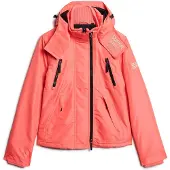 Superdry pour femme. W5011652A Veste coupe-vent Mountain avec capuche rose (XS), Casuel, Polyester, Corail
