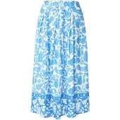 More & more Jupe 'Voile' bleu / bleu clair / blanc