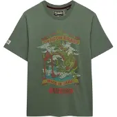 Superdry pour homme. M1012235A T-shirt décontracté Tokyo vert (M), Casuel, Coton, Manche courte