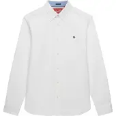 Superdry Preppy Oxford Long Sleeve Shirt Blanc L Homme